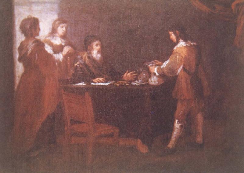 Bartolome Esteban Murillo Libertine family's wealth oil painting image